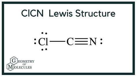 Also, there is a negative (-1) charge on the chlorine atom. . Lewis structure of clcn